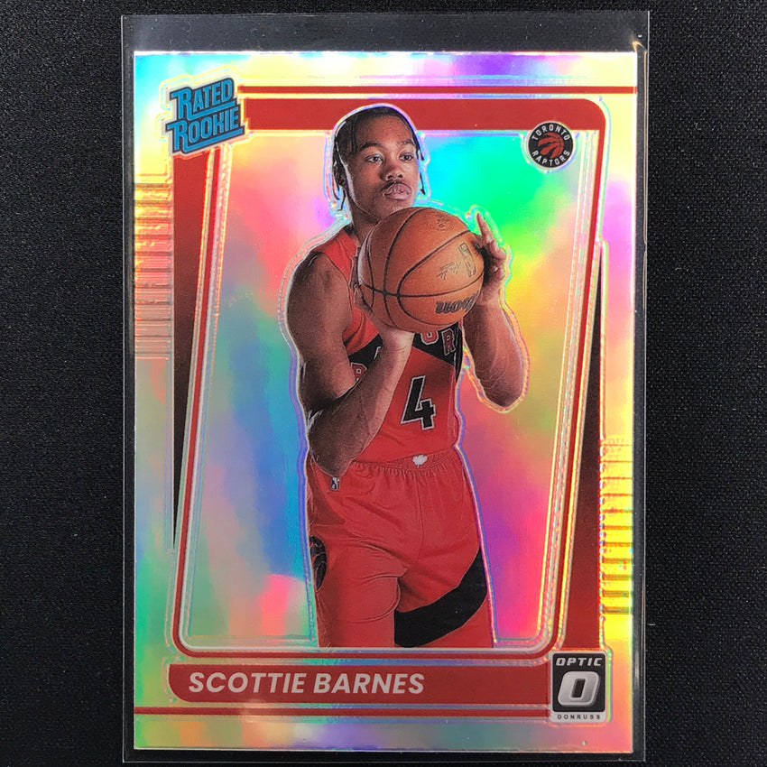 2021-22 Donruss Optic Scottie Barnes Rated Rookie Holo Silver No 186