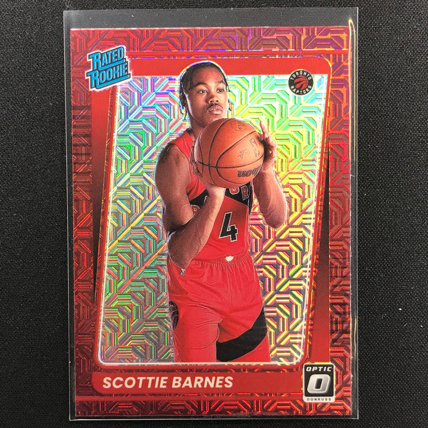 2021-22 Donruss Optic SCOTTIE BARNES Rated Rookie Choice Base Red #186