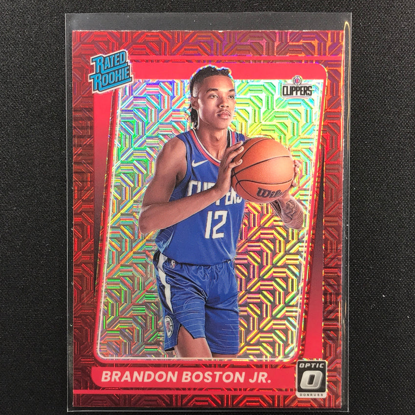 2021-22 Donruss Optic BRANDON BOSTON JR. Rated Rookie Choice Base Red #189