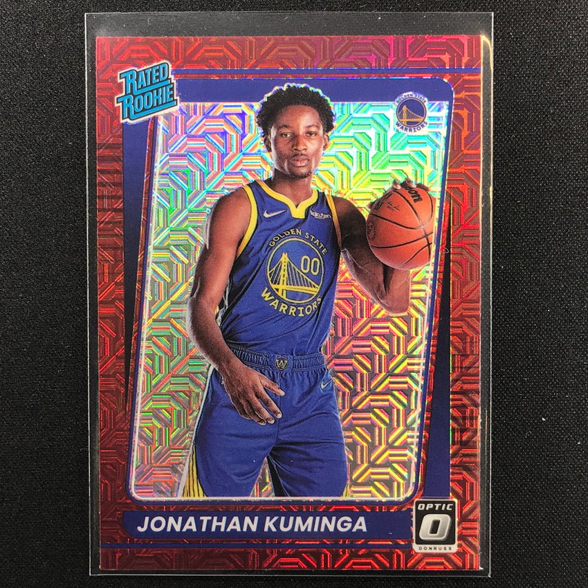 2021-22 Donruss Optic Jonathan Kuminga Rated Rookie Choice Base Red No 190