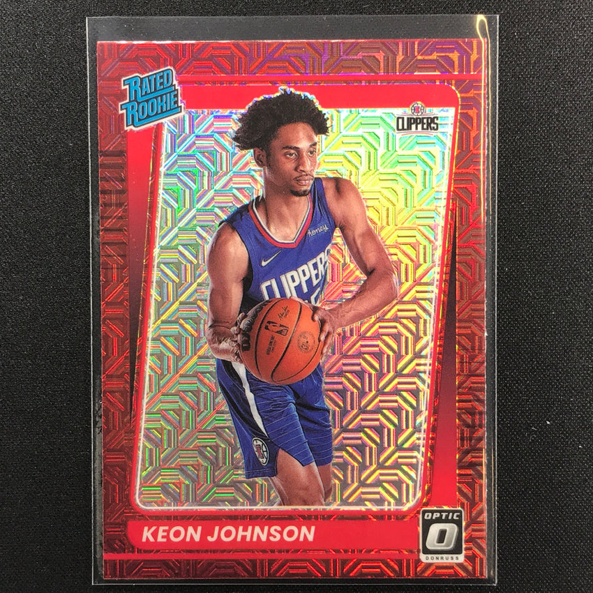 2021-22 Donruss Optic KEON JOHNSON Rated Rookie Choice Base Red #192