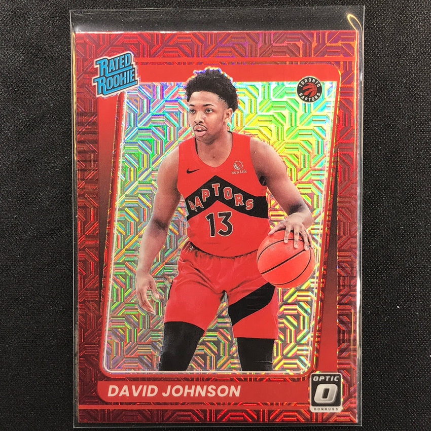 2021-22 Donruss Optic DAVID JOHNSON Rated Rookie Choice Base Red #193