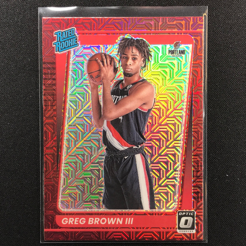 2021-22 Donruss Optic GREG BROWN III Rated Rookie Choice Base Red #195
