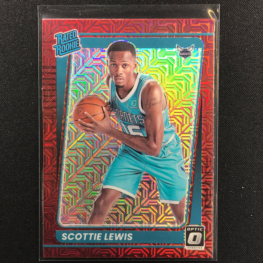 2021-22 Donruss Optic SCOTTIE LEWIS Rated Rookie Choice Base Red #196