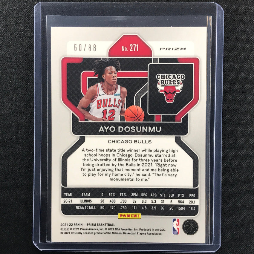 2021-22 Prizm Ayo Dosunmu Choice Rookie Red Scope 60/88
