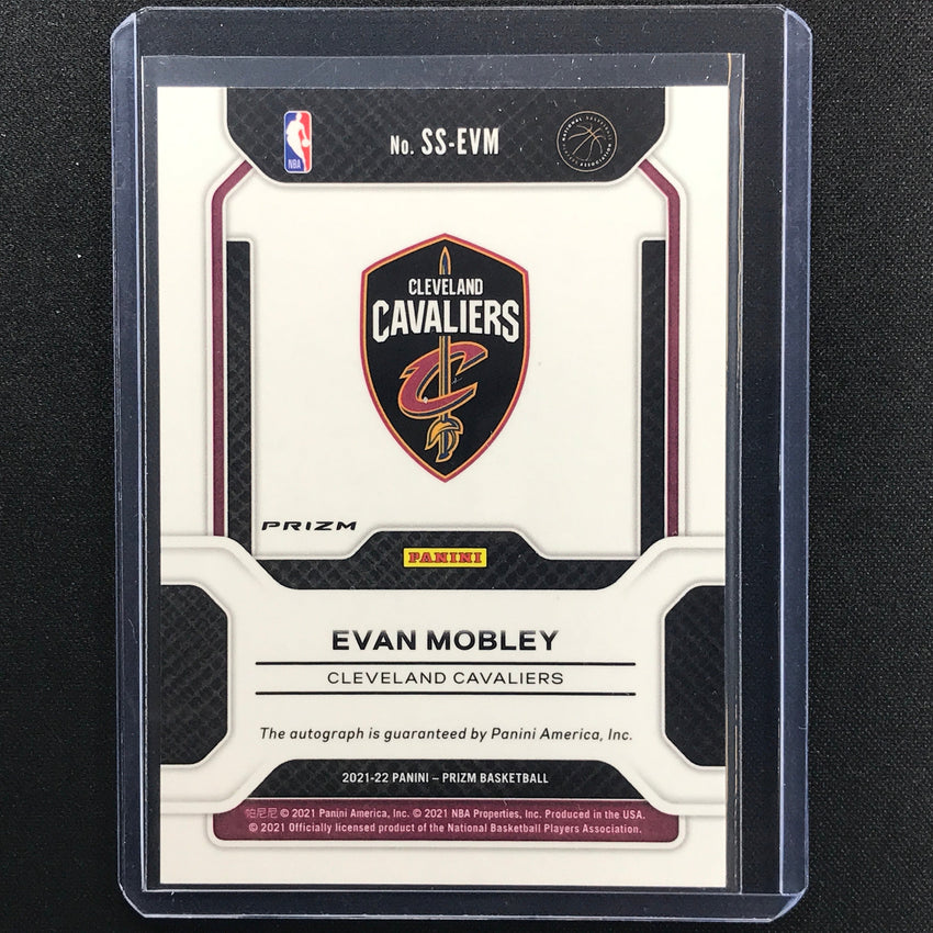 2021-22 Prizm EVAN MOBLEY Choice Sensational Signatures Rookie Auto Red #EVM