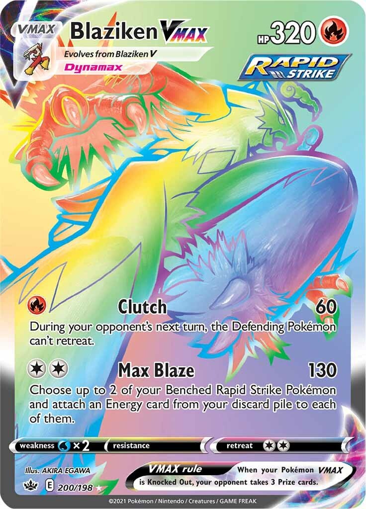 Blaziken VMAX - 200/198 - Hyper Rare Chilling Reign