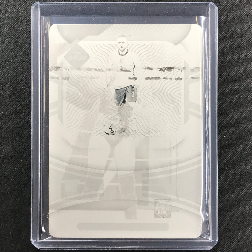 2022 National Treasures World Cup Qatar LUKE SHAW Black Printing Plate 1/1