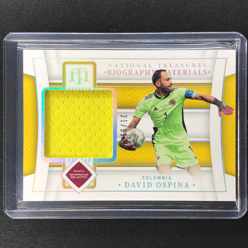2022 National Treasures World Cup Qatar David Ospina Biography Materials 21/99