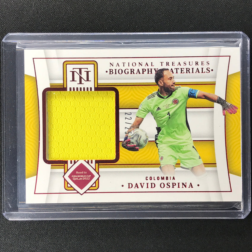 2022 National Treasures World Cup Qatar David Ospina Biography Relic Ruby 22/25