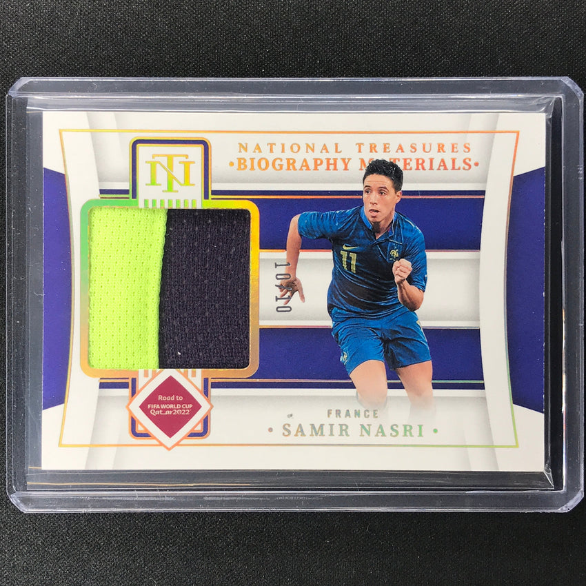 2022 National Treasures World Cup Qatar Samir Nasri Biography Relic Gold 10/10