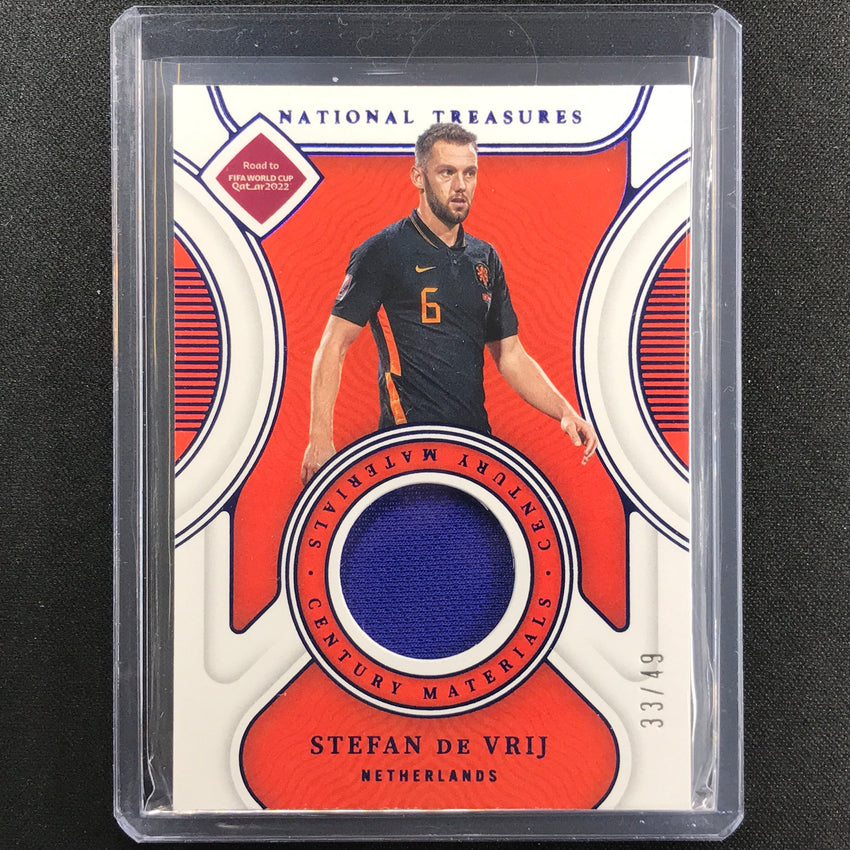 2022 National Treasures World Cup Qatar Stefan De Vrij Century Materials 33/49