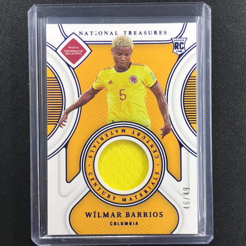 2022 National Treasures World Cup Qatar Wilmar Barrios Rookie Century Relic /49