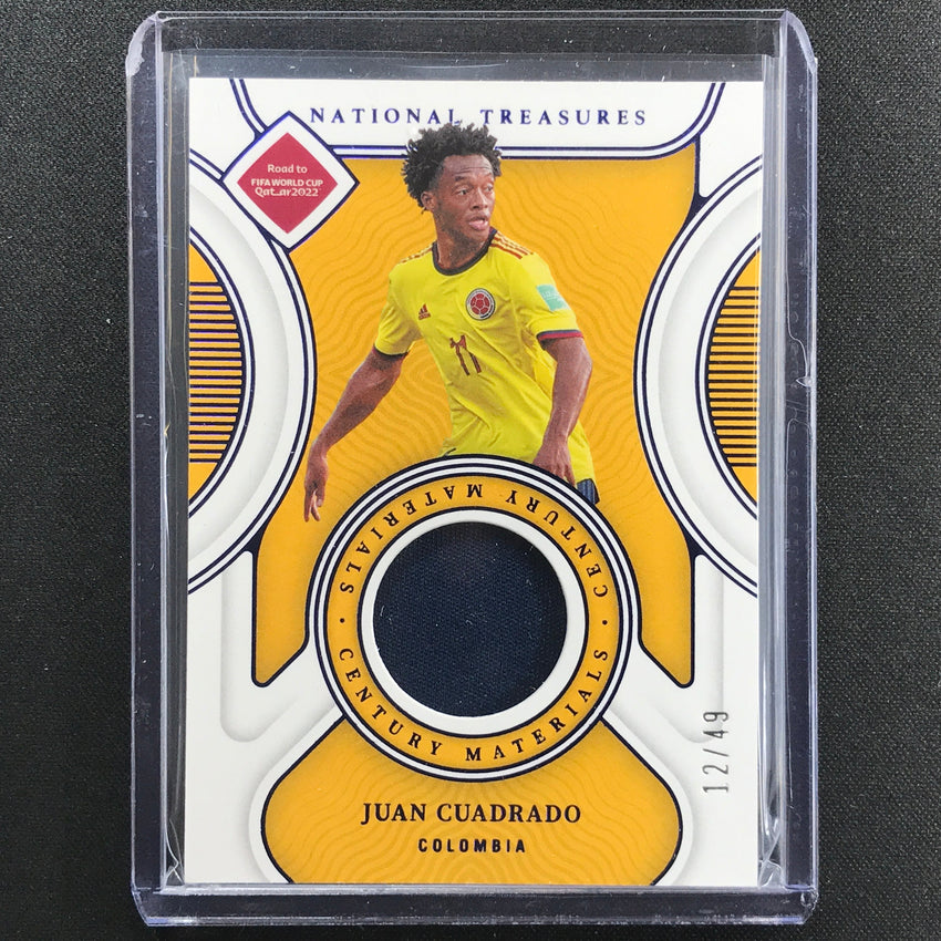 2022 National Treasures World Cup Qatar Juan Cuadrado Century Materials 12/49