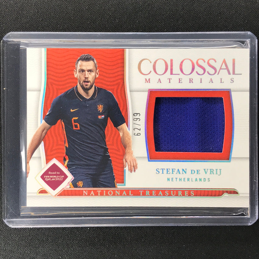 2022 National Treasures World Cup Qatar Stefan De Vrij Colossal Materials 62/99