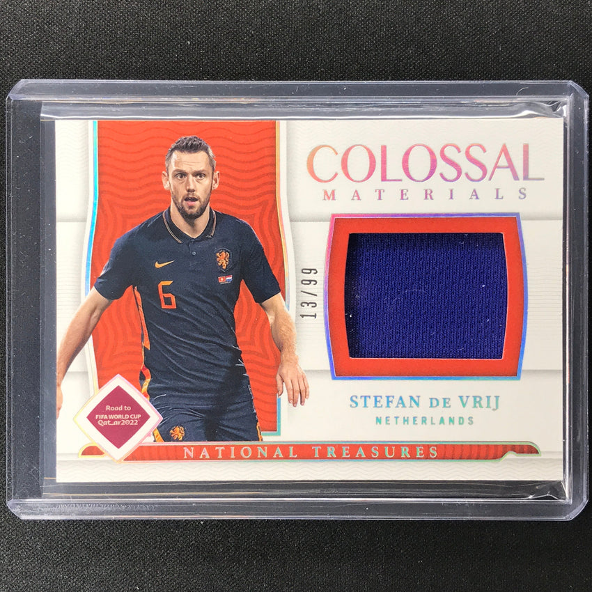 2022 National Treasures World Cup Qatar Stefan De Vrij Colossal Materials 13/99