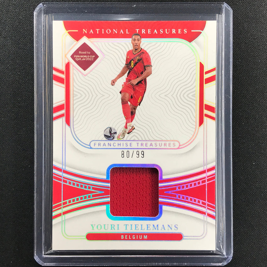 2022 National Treasures World Cup Qatar Youri Tielemans Franchise Relic 80/99