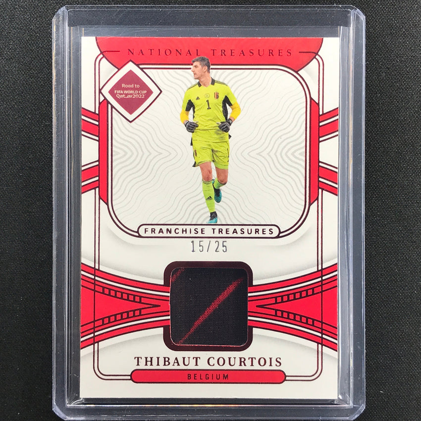 2022 National Treasures World Cup Qatar Thibaut Courtois Franchise Relic 15/25