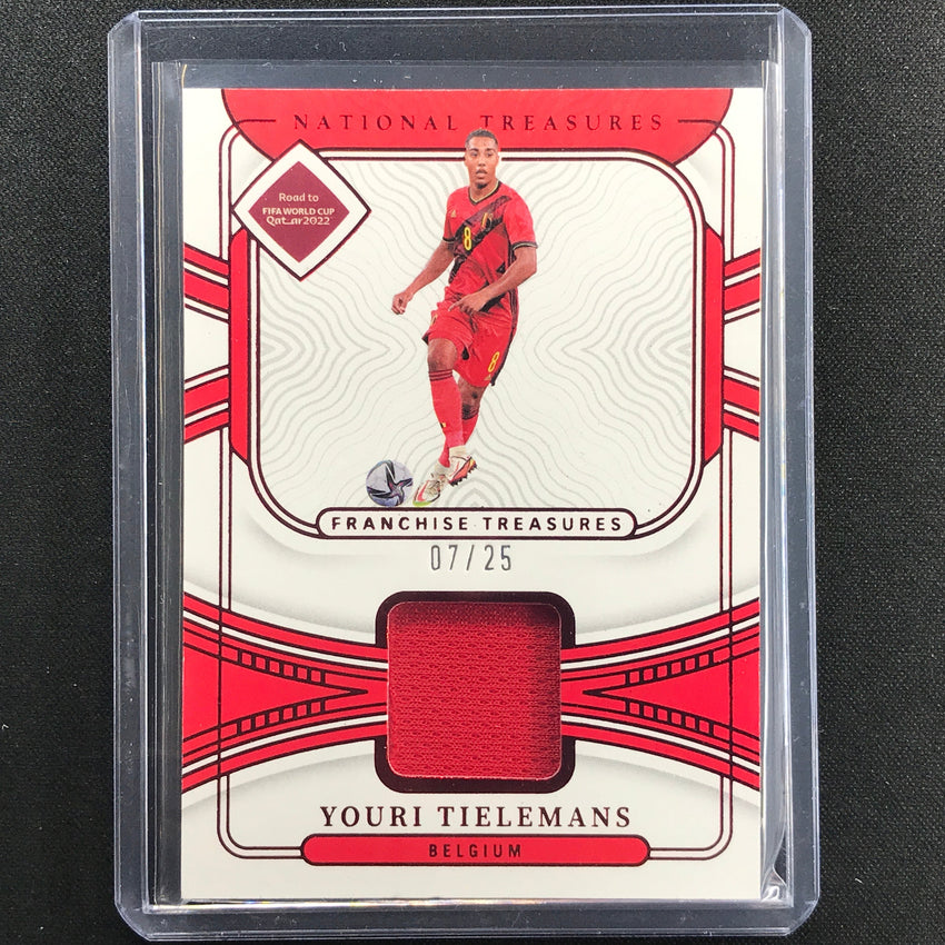 2022 National Treasures World Cup Qatar Youri Tielemans Franchise Relic 7/25