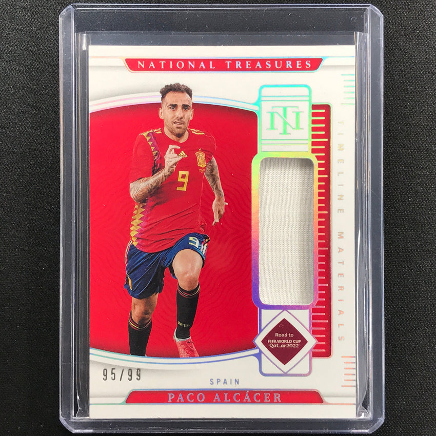 2022 National Treasures World Cup Qatar Paco Alcacer Timeline Materials 95/99