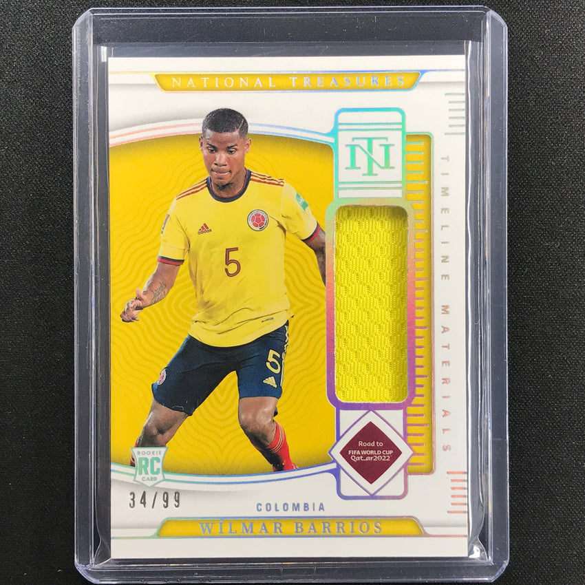 2022 National Treasures World Cup Qatar Wilmar Barrios Timeline Materials 34/99