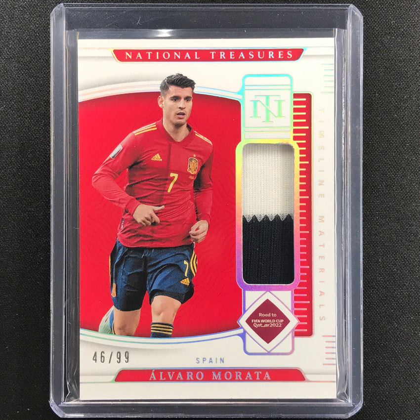 2022 National Treasures World Cup Qatar Alvaro Morata Timeline Materials 46/99