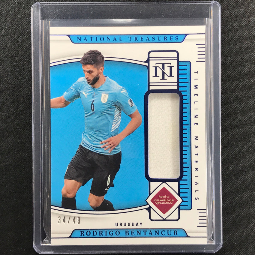 2022 National Treasures World Cup Qatar Rodrigo Bentancur Timeline Relic 34/49