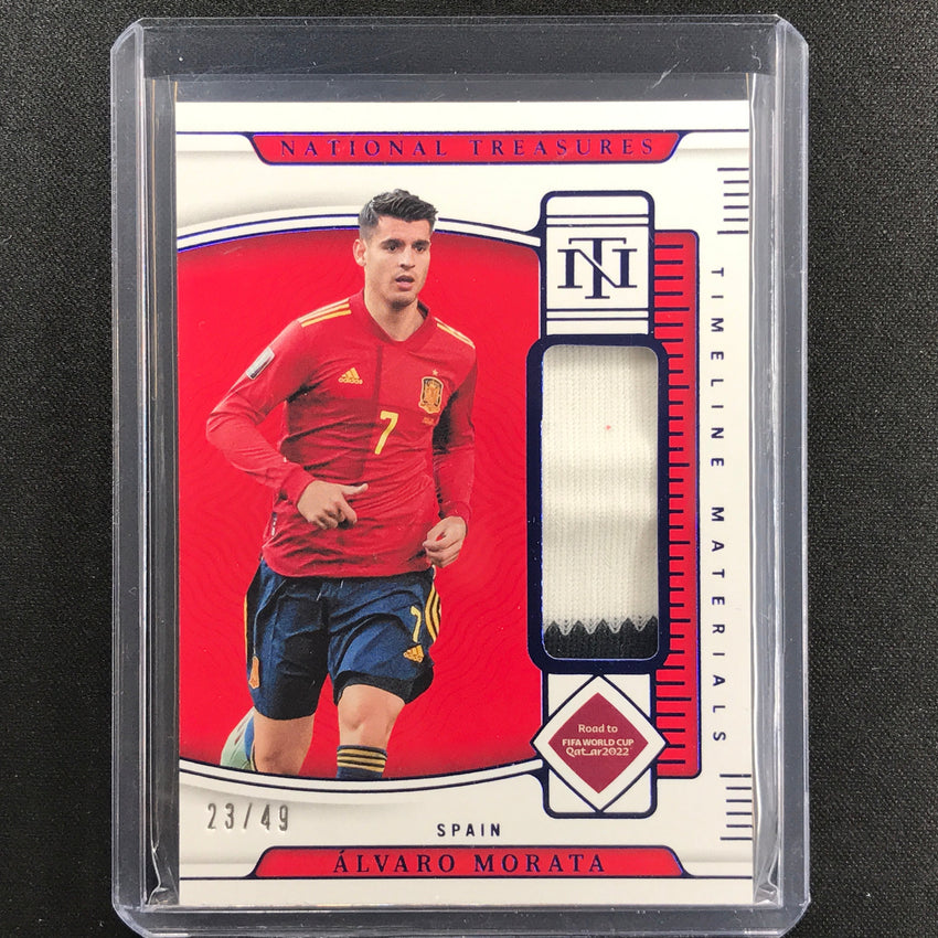 2022 National Treasures World Cup Qatar Alvaro Morata Timeline Materials 23/49