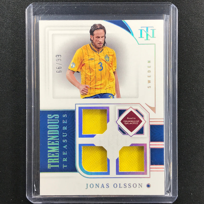 2022 National Treasures World Cup Qatar Jonas Olsson Tremendous Relic 66/99