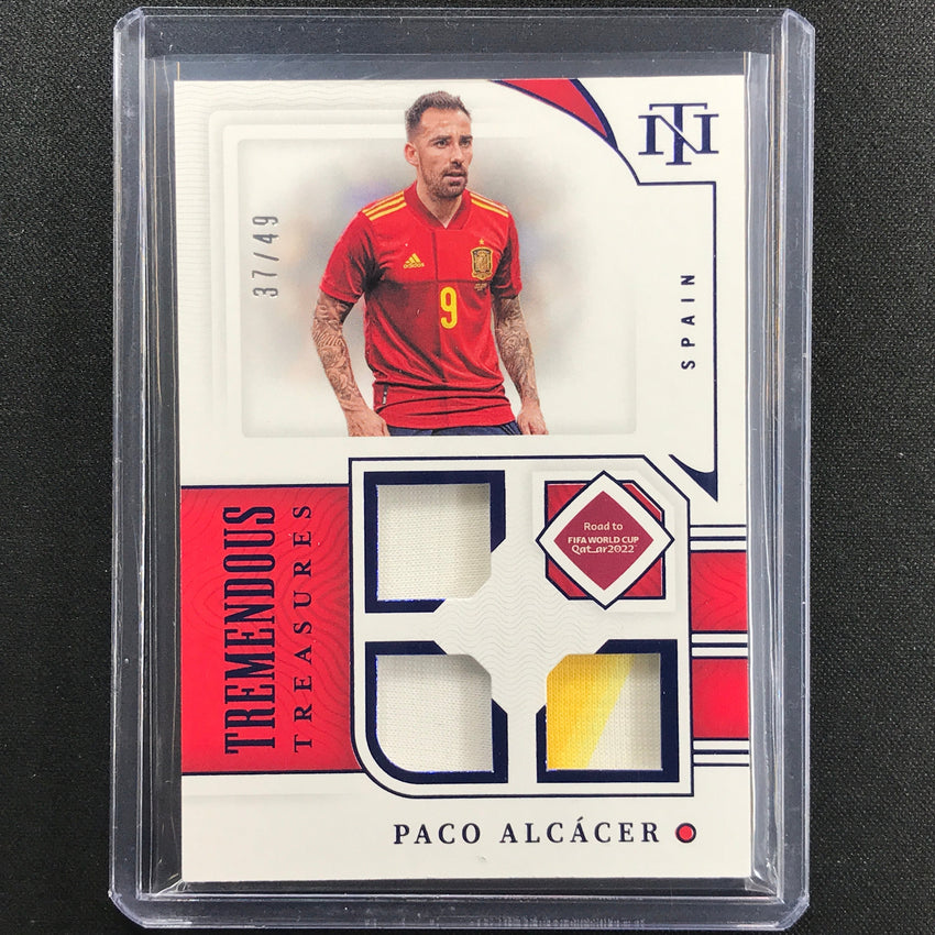 2022 National Treasures World Cup Qatar Paco Alcacer Tremendous Relic 37/49
