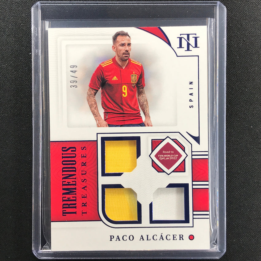 2022 National Treasures World Cup Qatar Paco Alcacer Tremendous Relic 39/49