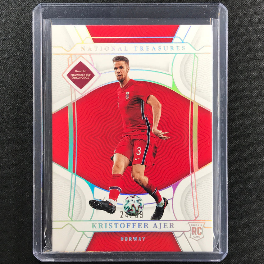 2022 National Treasures World Cup Qatar Kristoffer Ajer Rookie Base 24/99