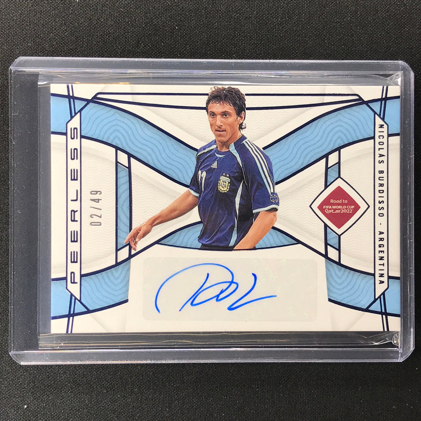 2022 National Treasures World Cup Qatar Nicolas Burdisso Peerless Auto 2/49