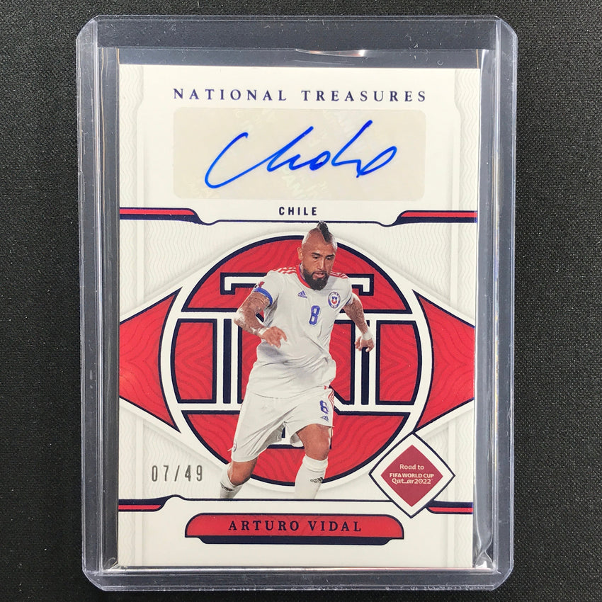 2022 National Treasures World Cup Qatar Arturo Vidal Signatures Auto 7/49