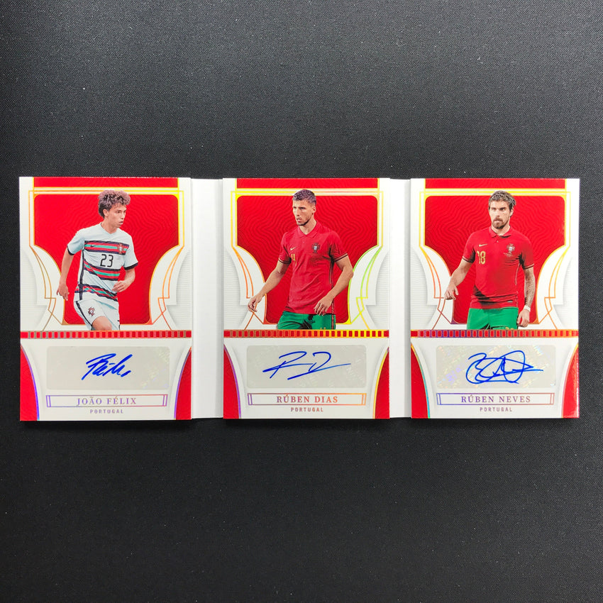 2022 National Treasures World Cup Joao Felix Dias Neves Triple Auto Booklet 4/10