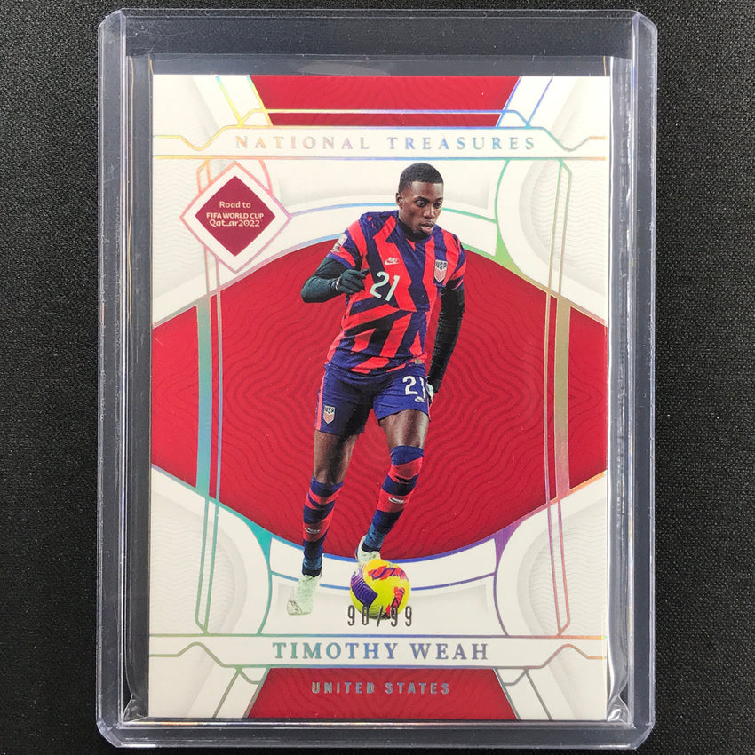 2022 National Treasures World Cup Qatar Timothy Weah Base 90/99