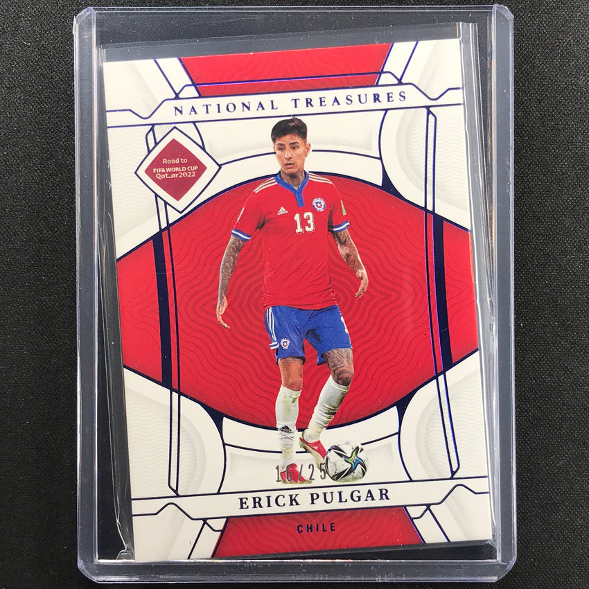 2022 National Treasures World Cup Qatar Erick Pulgar Base Sapphire 16/25