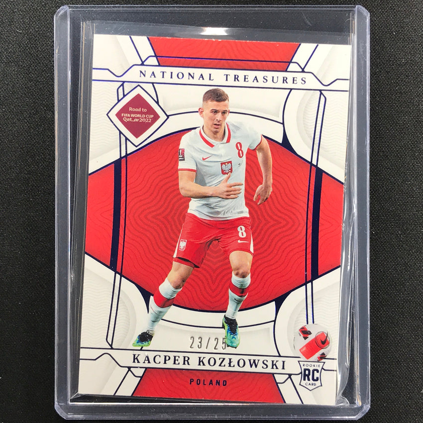 2022 National Treasures World Cup Qatar Kacper Kozlowski Rookie Sapphire 23/25