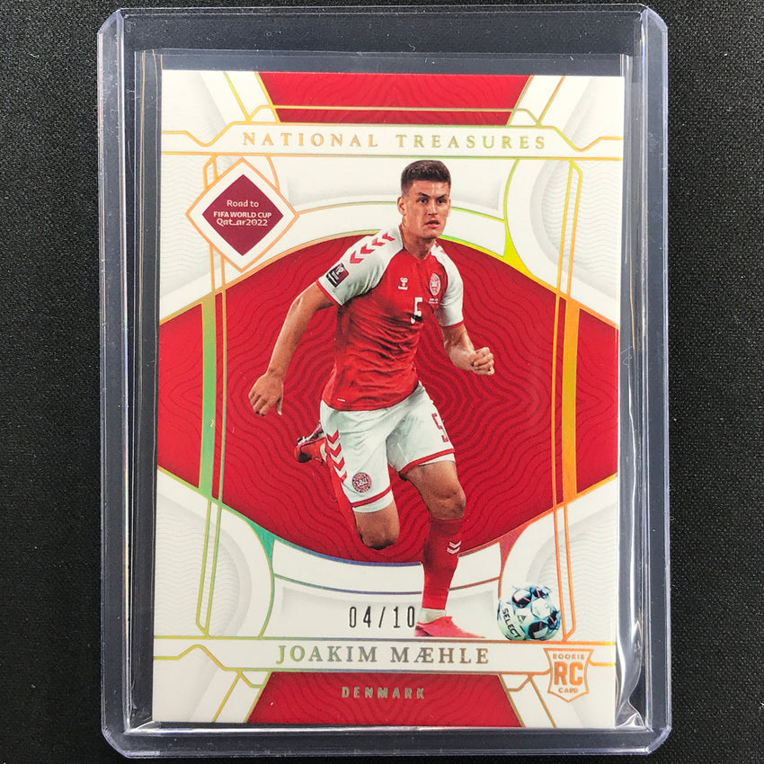 2022 National Treasures World Cup Qatar Joakim Maehle Rookie Base Gold 4/10