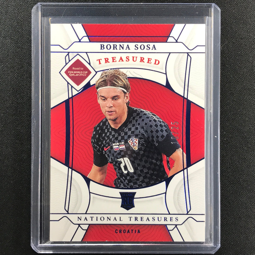 2022 National Treasures World Cup Qatar Borna Sosa Treasured Rookie Sapphire /25