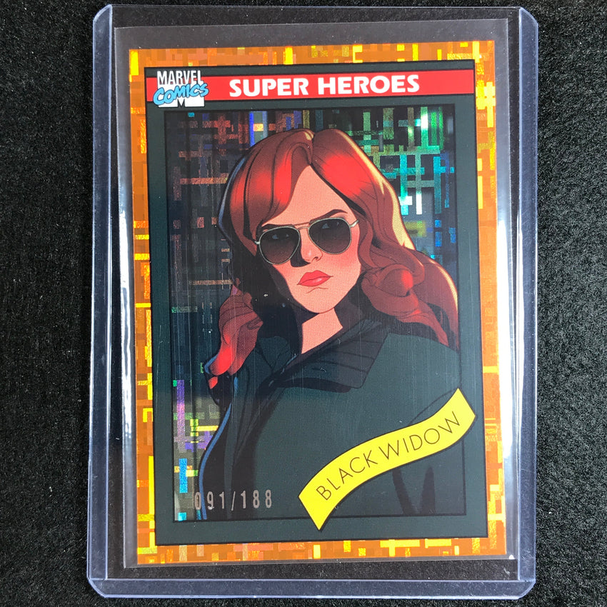 2023 Marvel What If... S1 Black Widow 1990 Dimensions Orange 091/188