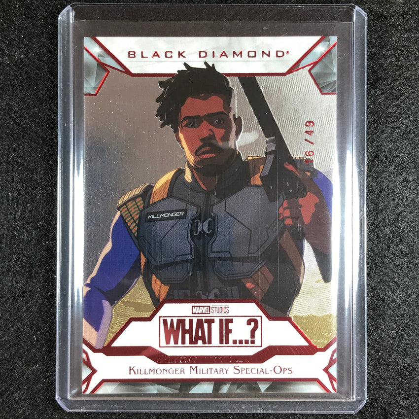 2023 Marvel What If... S1 Killmonger Special-ops Black Diamond Red Foil 16/49
