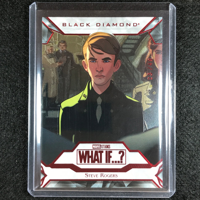 2023 Marvel What If... S1 Steve Rogers Black Diamond Red Foil 23/49