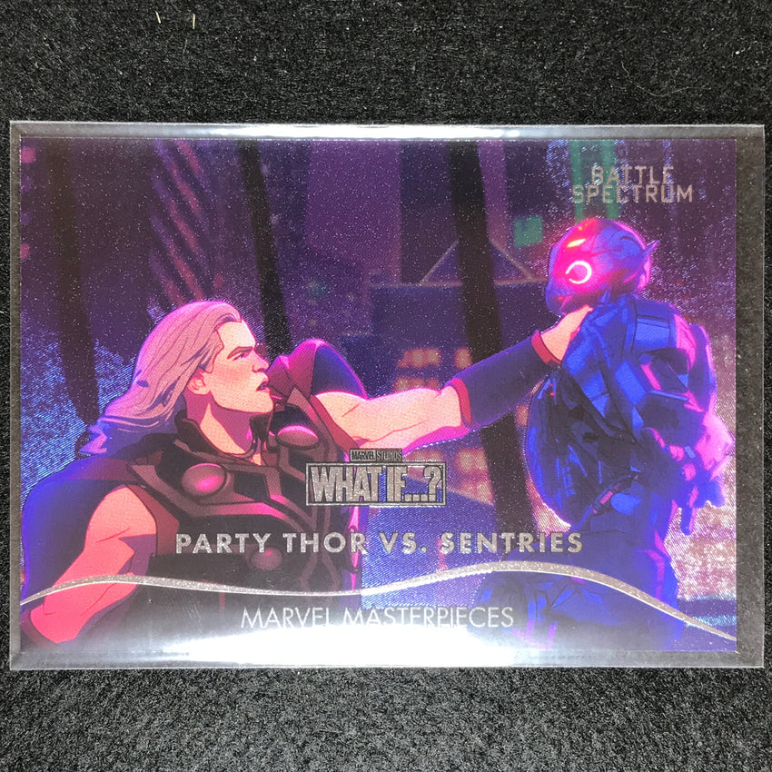 2023 Marvel What If... S1 Party Thor Vs. Sentries Battle Spectrum Base No 7