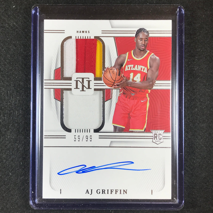 2022-23 National Treasures Aj Griffin Rookie Dual Jersey Patch Auto 59/99