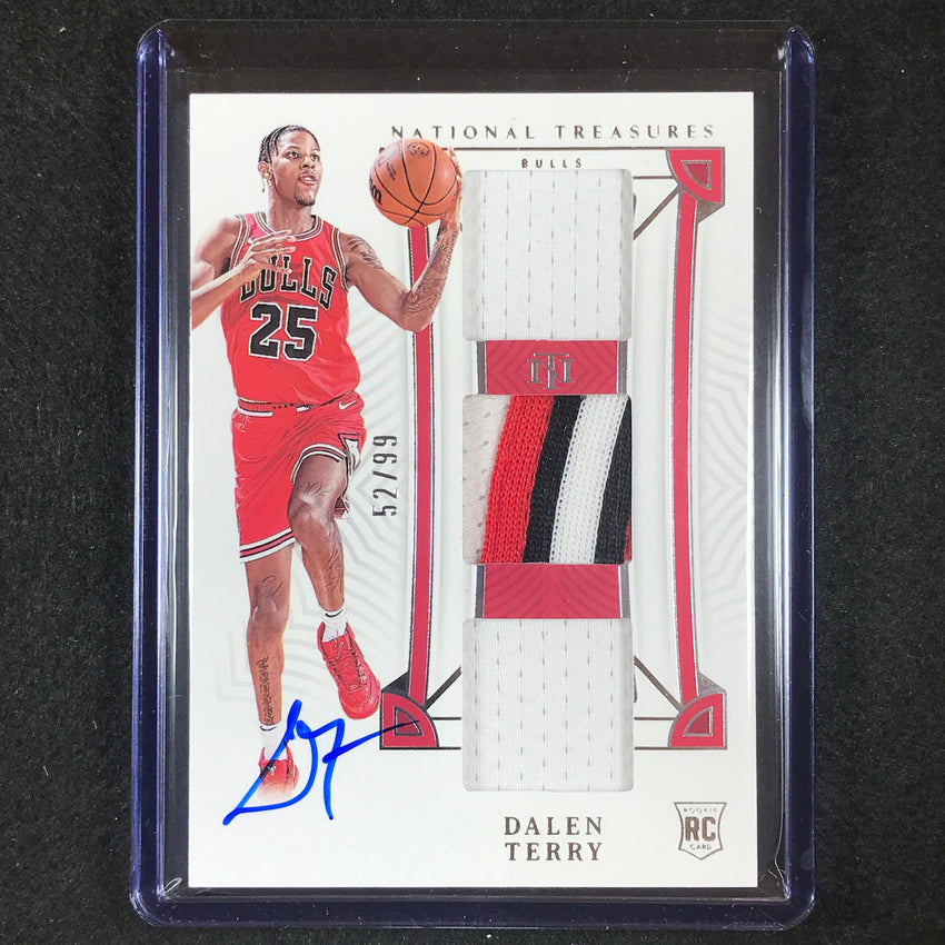 2022-23 National Treasures Dalen Terry Rookie Triple Jersey Patch Auto 52/99