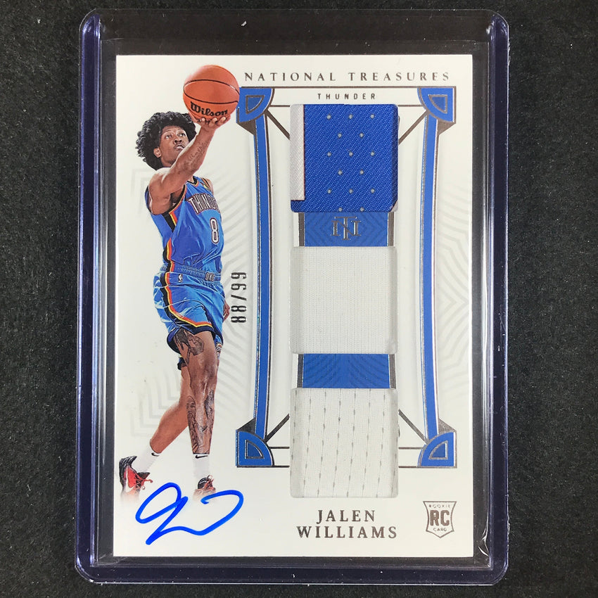 2022-23 National Treasures Jalen Williams Rookie Triple Jersey Patch Auto 88/99