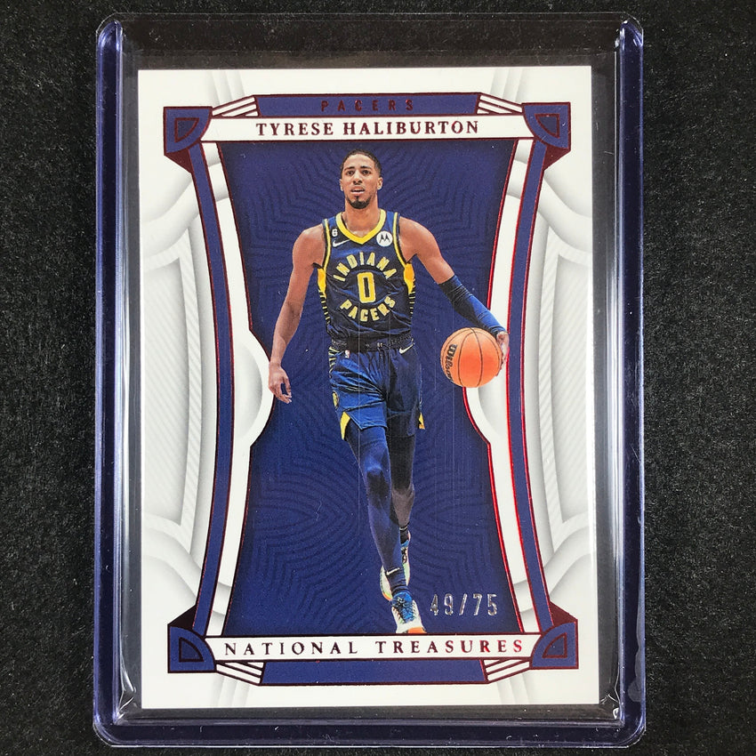 2022-23 National Treasures Tyrese Haliburton Base Red 49/75