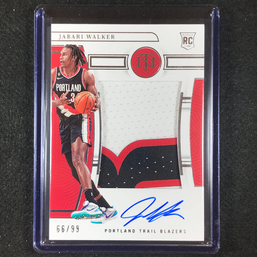 2022-23 National Treasures Jabari Walker Rookie Patch Auto Silver 66/99 No 149