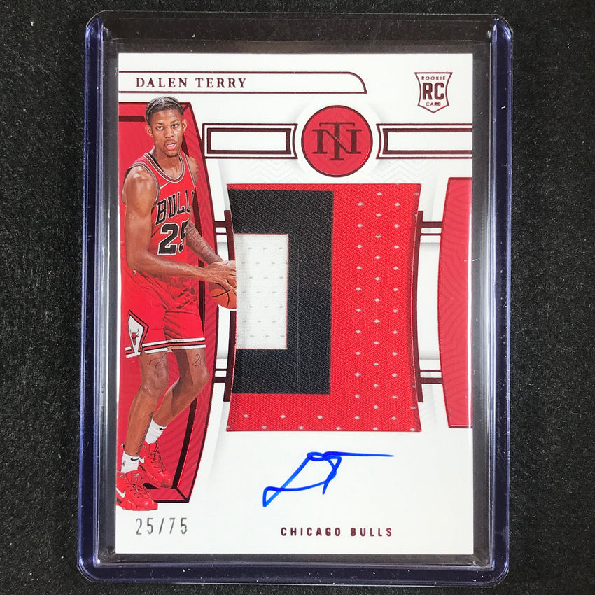 2022-23 National Treasures Dalen Terry Rookie Patch Auto Red 25/75 No 106